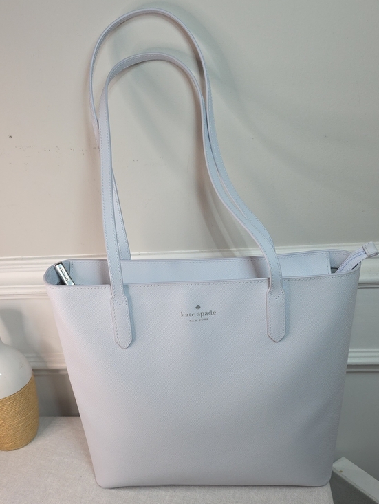 kate spade Handbags - kate spade light gray leather tote